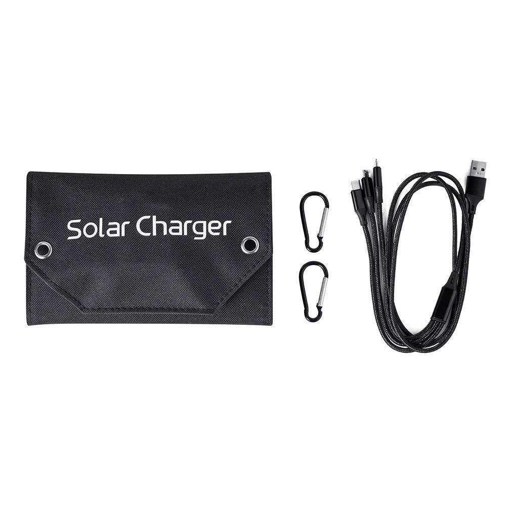 SPB6Z Foldable 6 Solar Panel Charger 12W 5V Portable Solar Charger for Outdoor Hiking Camping