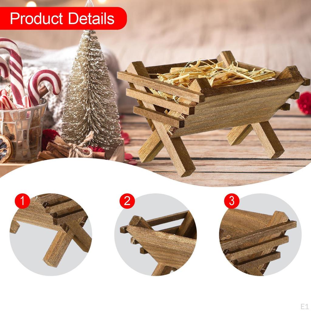 Jesus Manger Ornament Scene Artwork Creative Collectible Decoration Nativity for