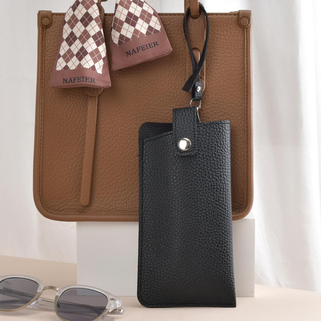 Women's Eyeglass Case Soft PU Leather Eyewear Glasses Holder Pocket Cases Slim Travel Portable Sunglasses Storage Bag Pouch