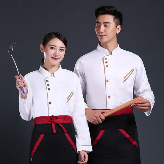 Унисекс с короткими длинными рукавами, куртка шеф-повара, пальто, униформа для обслуживания кухни отеля, спецодежда