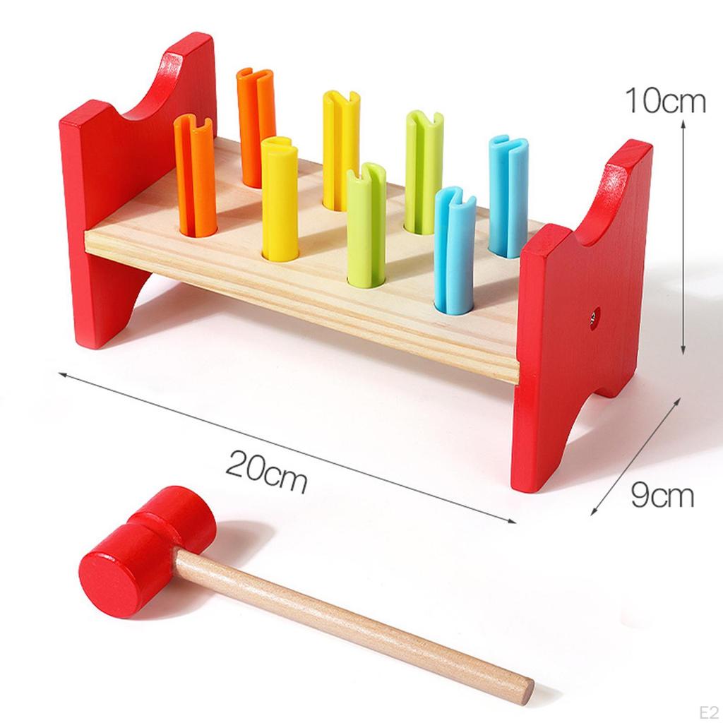 Деревянная игрушка-скамья для раннего обучения с молотком, образовательная для вечеринки