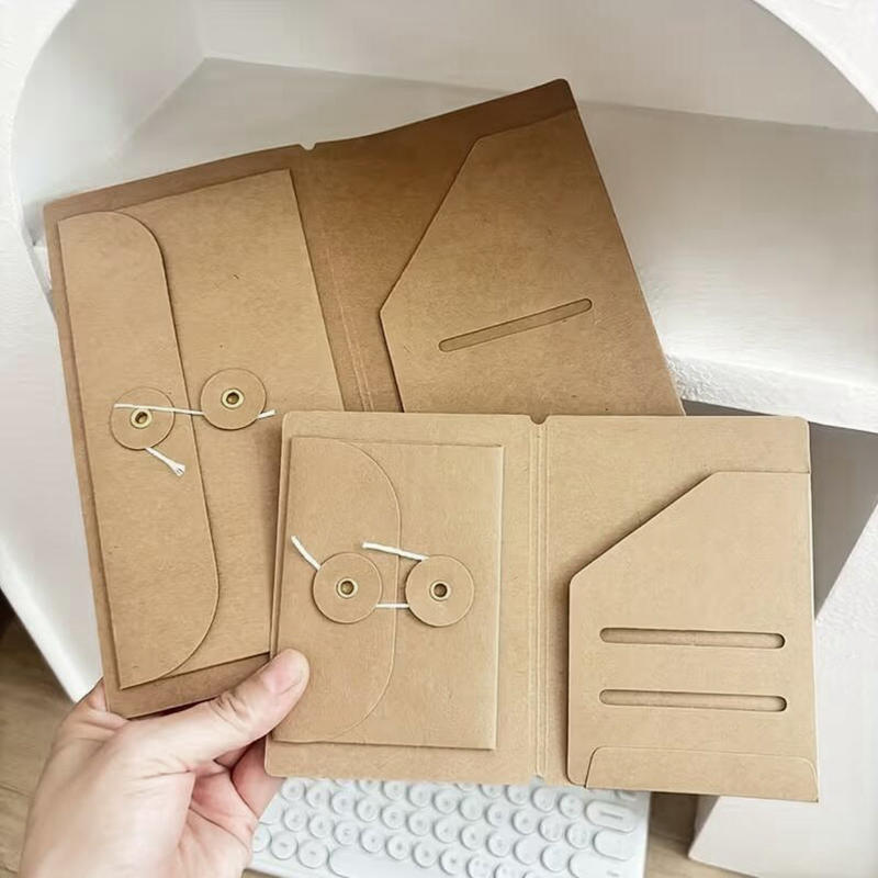 1/2PCS Portable Passport-Envelope Storage Bag Multi Purpose Kraft Paper Scrapbooking Ticket Holder Business Card Card Organizer