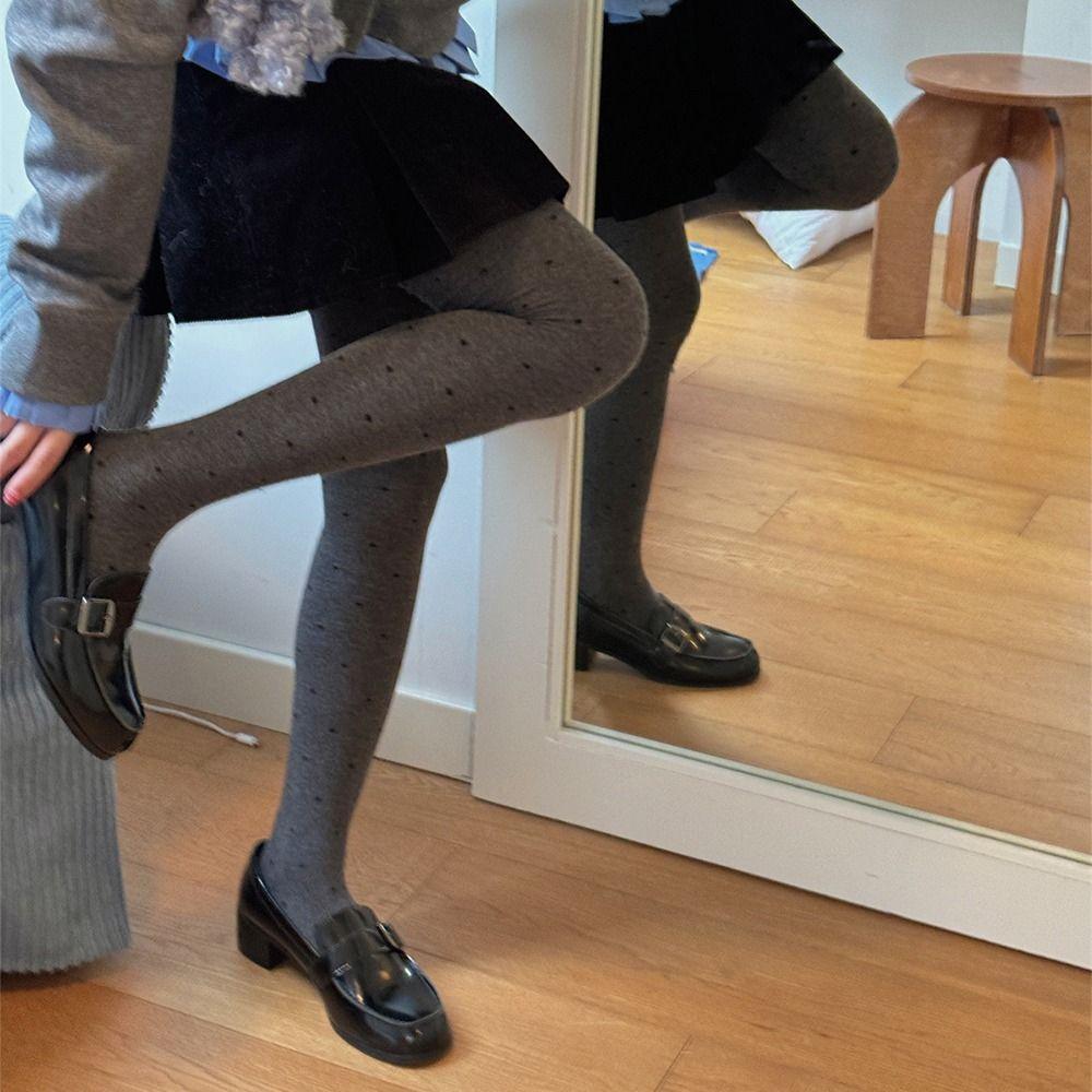 Fashionable Lady's Knitted Stockings Speckled Women's Leggings Winter Thermal Tights Winter Season