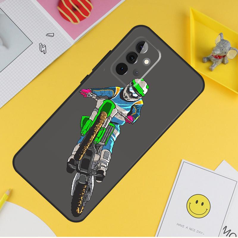Чехол для мотоцикла Moto Cross для Samsung Galaxy A34 A35 A14 A15 A25 A53 A33 A13 A52 A32 A12 A51 A71 A54 A55