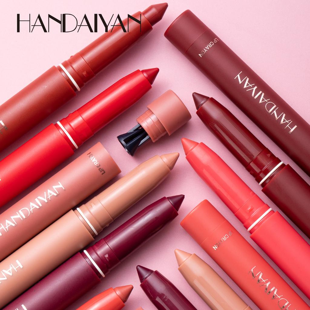 HANDAIYAN 6-color Lip Liner Set Rotary Can Be Cut Dual-use Not Easy To Fade Lipstick Pen