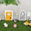 1Set Dollhouse Miniature Fluorescent Fairy Elf Door Window Model House Furniture Decor Toy