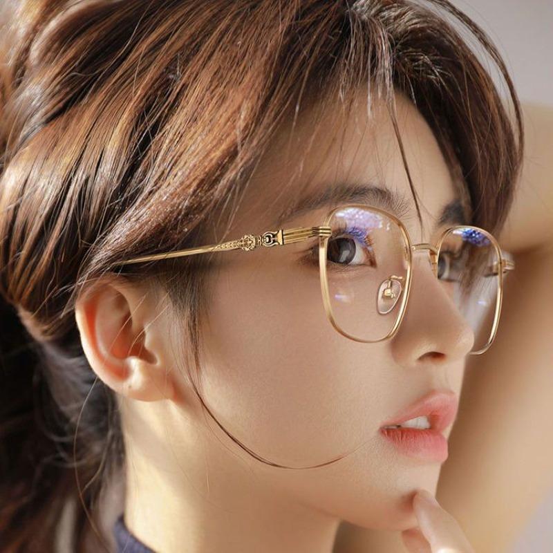 INS Модные Круглые Металлические Очки с Защитой от Излучения для Женщин Мужчин Трендовые Очки