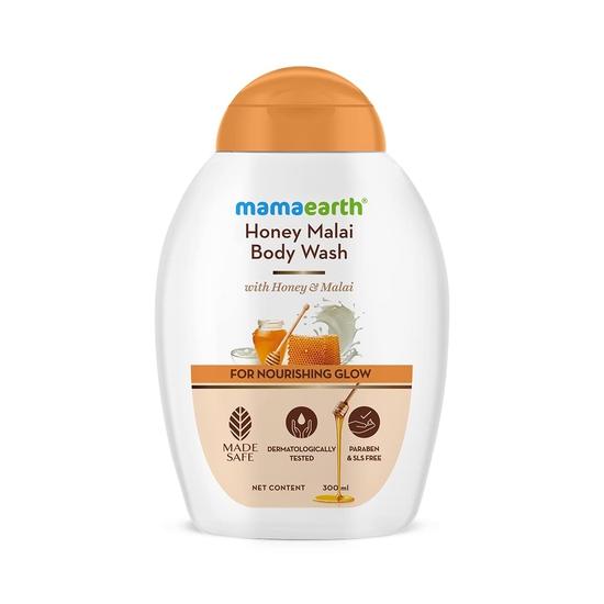 Mamaearth Honey Malai Body Wash with Honey & Malai for Nourishing Glow - 300 Ml