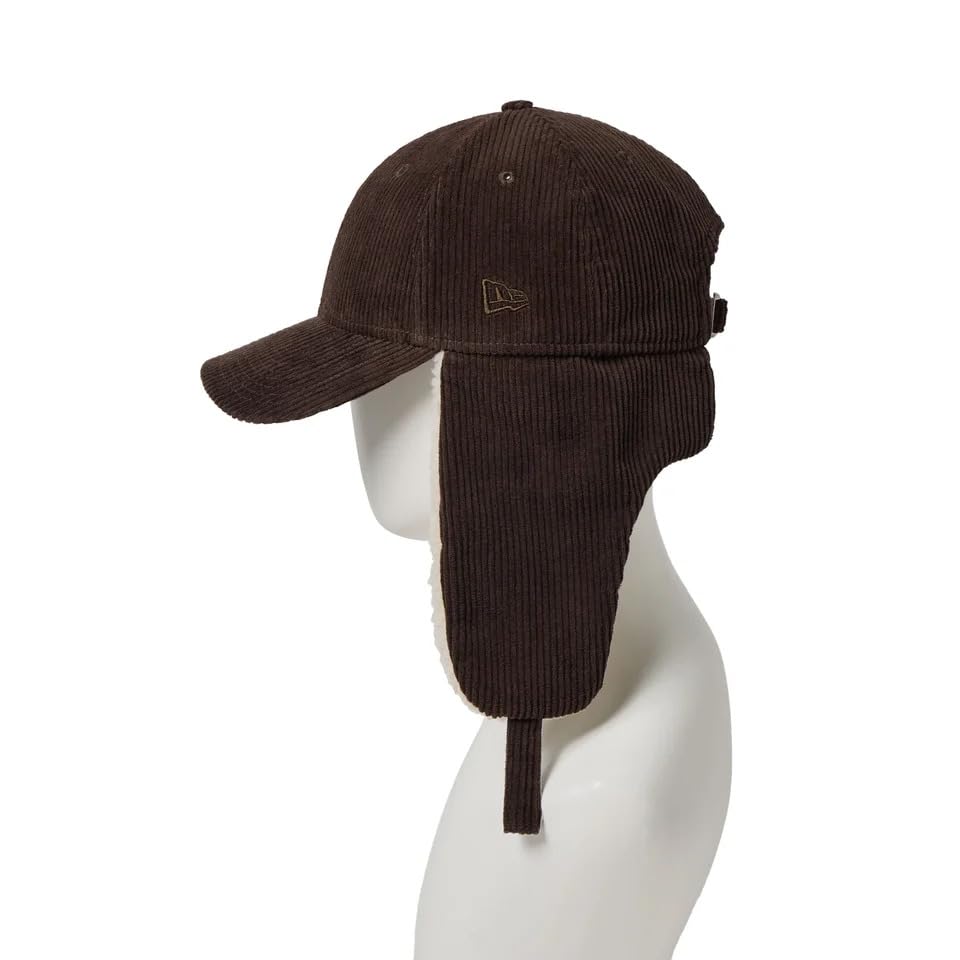 New Era Кепка 9FORTY с ушками собаки 15137034 NER37C6272 Темно-коричневая 9FORTY с ушками собаки Вельветовая 8W Вельветовая Однотонная Шапка Бесплатно Мужская Женская
