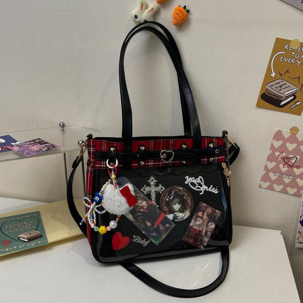 Y2K Cartoon Anime Itabag Large Capacity Transparent Shoulder Bag Creative JK Crossbody Bag Outdoor