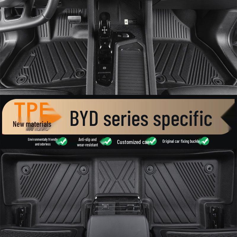 Полные коврики на пол из ТПЭ для BYD Song PLUS L MAX EV DMI