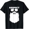 Футболка с оригинальным графическим принтом Respect The Beard Отличный подарок для мужчин