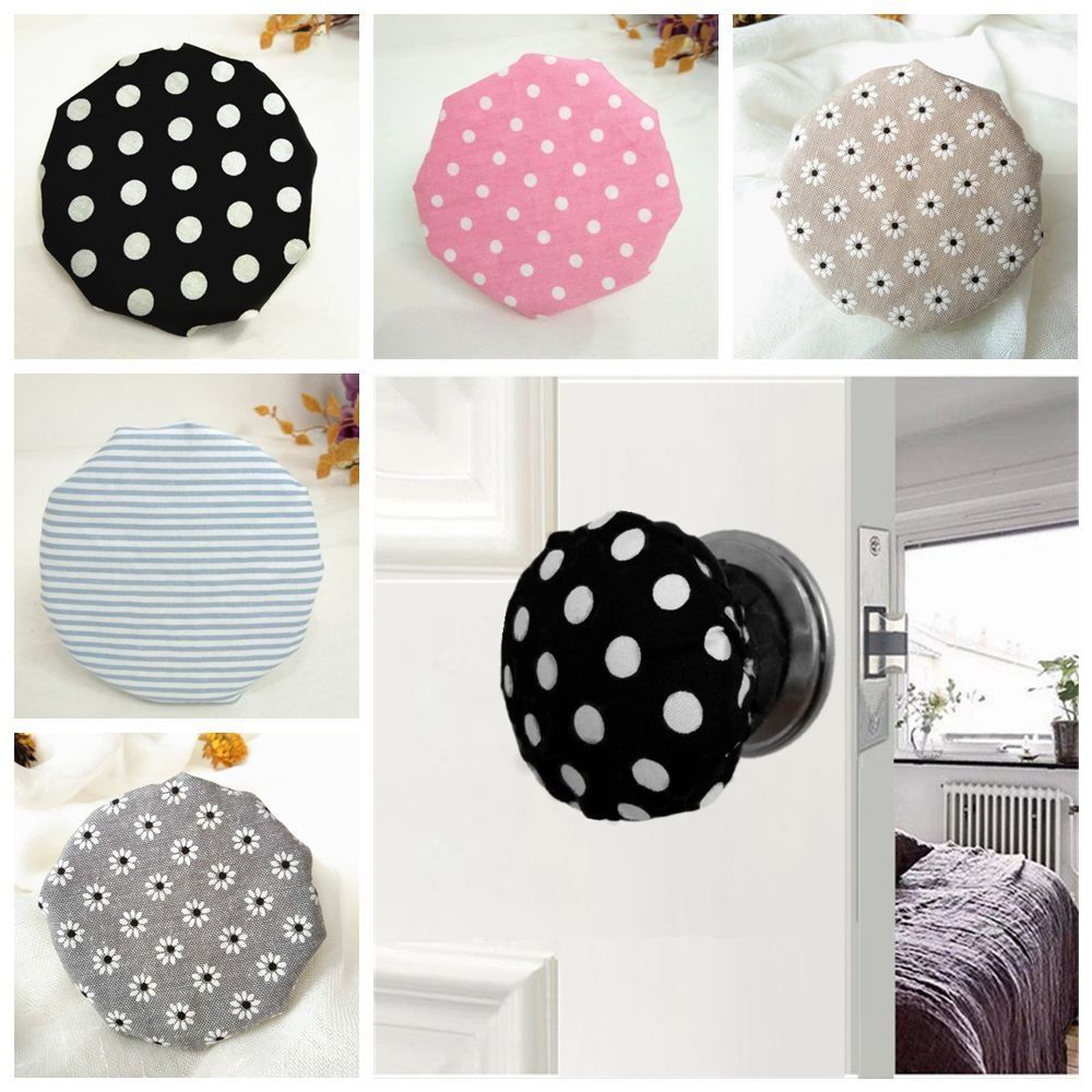 Anti-Static Door Handle Covers Dot Pattern Door Knob Decorative Covers Door Knob Covers Kitchen