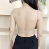 Summer invisible wear beautiful back underwear women's liquid foundation impervious large U-neck thin shoulder strap beautiful back seamless bra