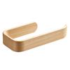 Self-Adhesive U-Shaped Toilet Paper Holder No Drill Wood Grain Wall Mount for Bathroom Kitchen Paper Towels Renters Friendly