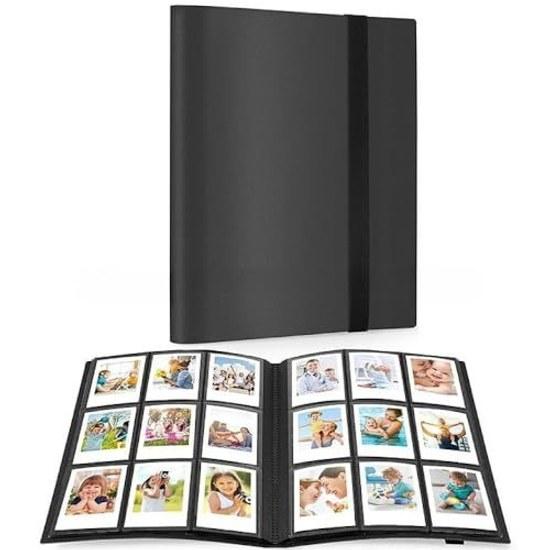 Ailunate Cheki album book large capacity file holder Polaroid case storage Instax Mini 360 sheets black