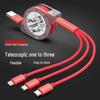Retractable 3-in-1 Charging Cable - USB, Type-C, Android Compatible - Perfect for Logo Branding & Promos