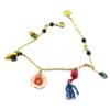 [P2205] - Handcrafted Bracelet 'Monde Merveilleux' (Vegetable Garden of Happiness) Multi-colored Gold