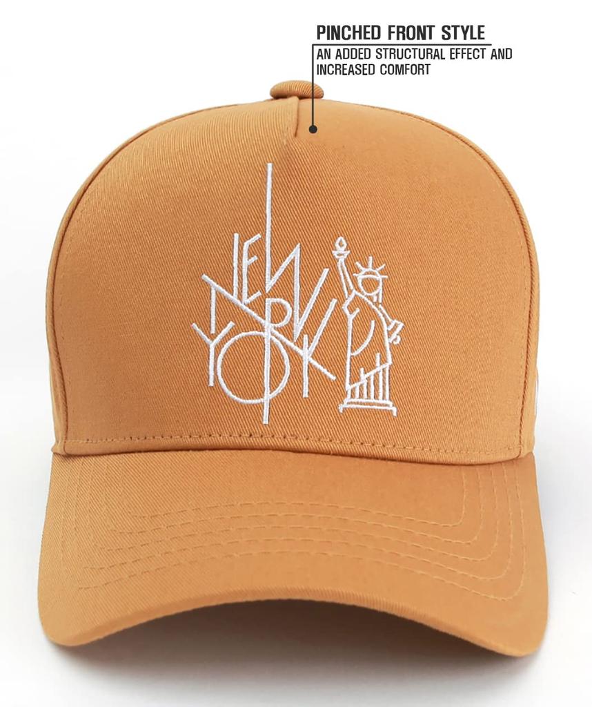 Подлинная кепка с вышивкой в виде статуи Свободы из Нью-Йорка, глубокая, большого размера, корейская брендовая кепка, верблюжья кепка [FLIPPER] для мужчин (МЛ, Браун)