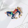 Brooch Pin Exquisite Craftsmanship Colorful Enamel Horse Shape Badge Clothing Decoration Parties Accessories