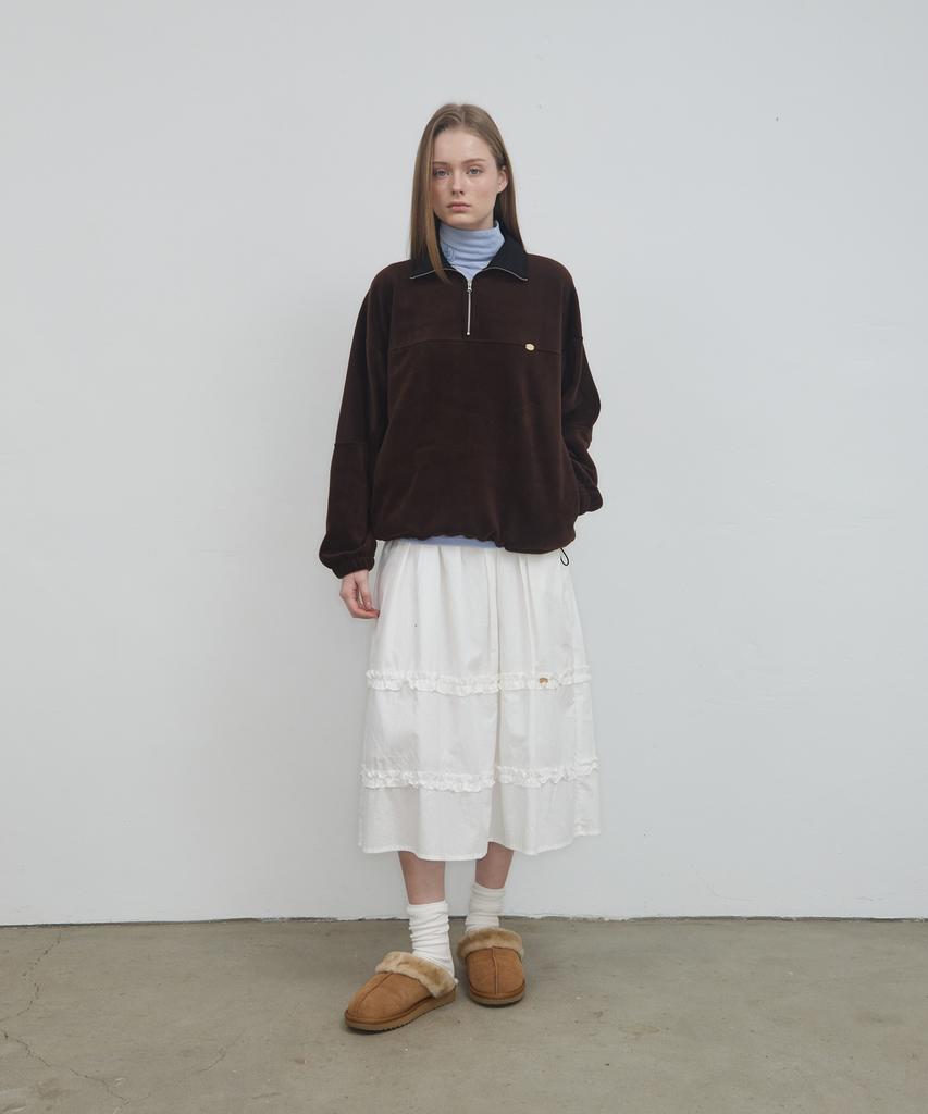 ANOETIC Anc Soft Half Zip-Up Fleece_Brown