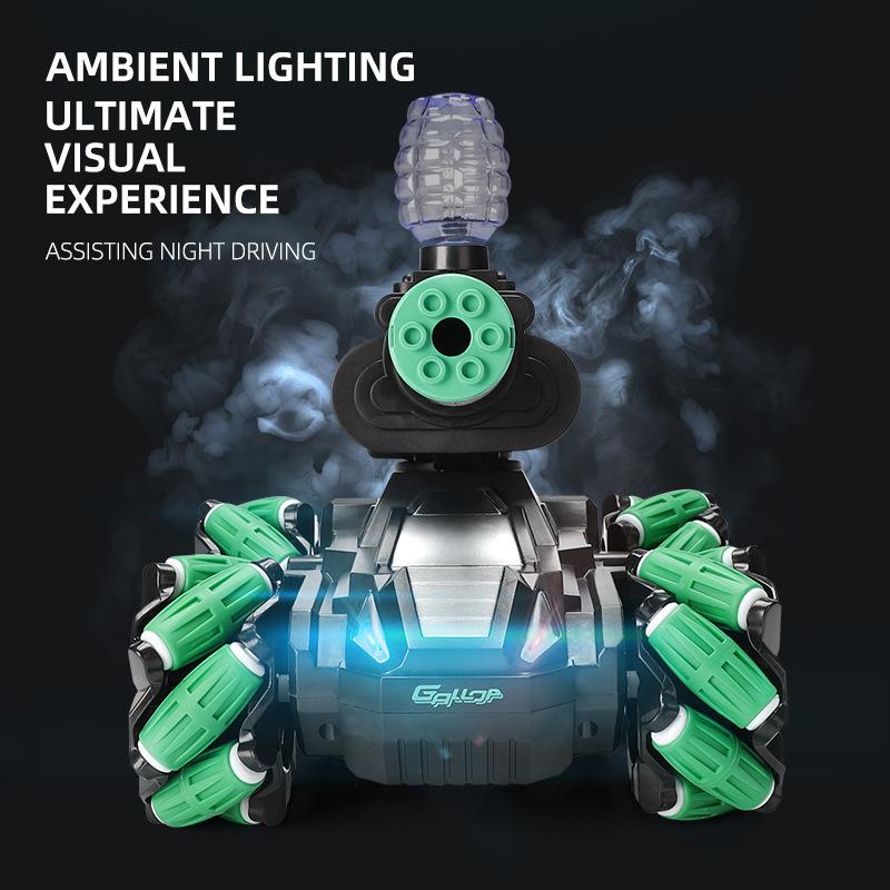 Gesture Control Remote Control Tank Toy Car with Music, Spray & LED Lights, Smart RC Vehicle Gift for Boys Girls