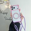 Gradient Case For iPhone 16 Pro Max 17 Air 16E 12 13 14 15 360 Ring Holder Magnetic Lanyard Four Corners Shockproof Strap Cover