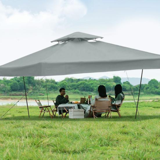 300x300 см беседка для гриля сменный тент крыша водонепроницаемая ткань Оксфорд двухъярусная беседка для барбекю