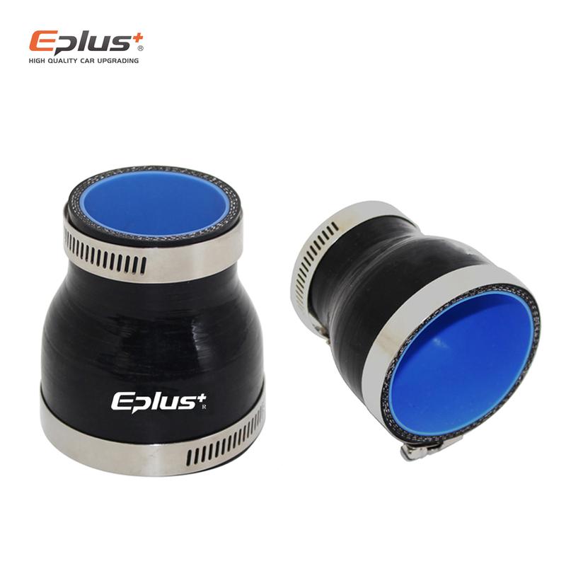 EPLUS Universal Silicone Tubing Hose Straight Big To Small Connector Car Intercooler Turbo Intake Pipe Coupler Black Multi Size
