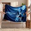 Cristiano Ronaldo Personalized Fleece Blanket With Football Logo, Custom Name Text Soft Warm Home Throw Blanket