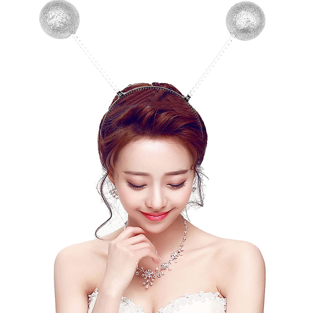 LALAFINA Antenna Headband Alien Hairband Headband with Pompoms Space Alien Butterfly Bubble Bee Pattern Headband Cosplay Headband Insect Animal