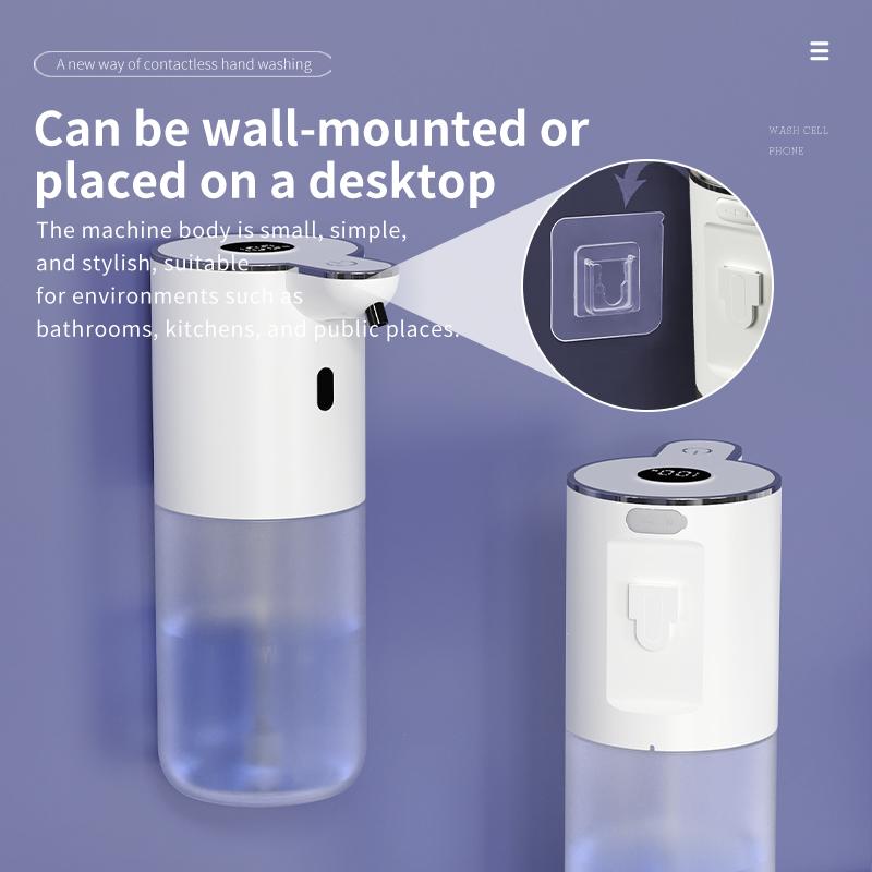 400 мл Настенный или настольный 6-уровневый регулируемый 0,25 с отклик IPX5 Водонепроницаемый Электрический Автоматический Умный Сенсорный Дозатор Мыла