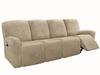 1 2 3 4 Seater Velvet Recliner Sofa Cover Split Design Relax Sofas Slipcover Lounge Armchair Covers with Side Pocket Home Decor