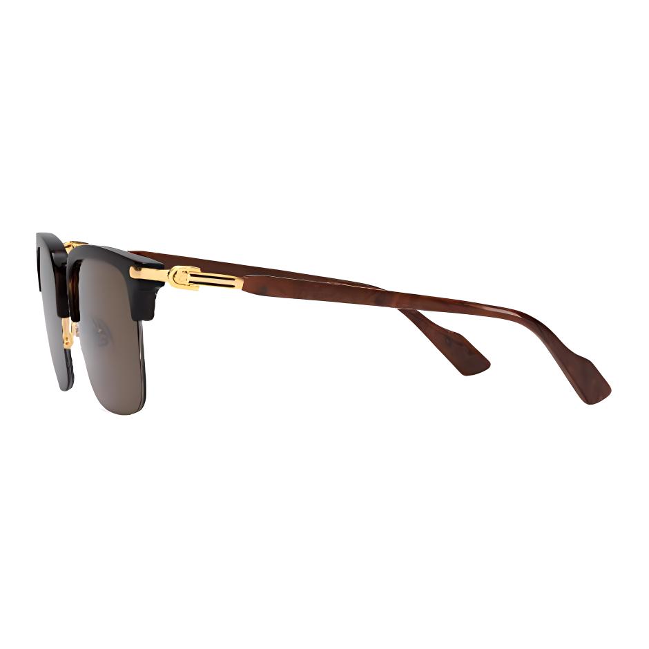 GUCCI Temple logo Acetate metal eyebrow frame/eyebrow line frame Sunglasses Men's tortoiseshell