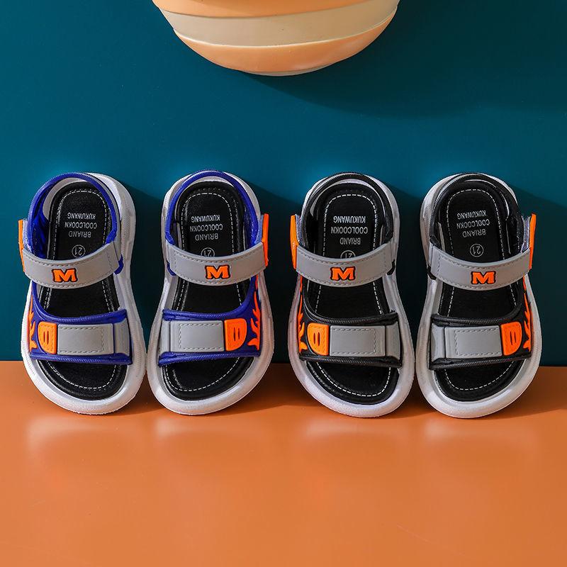 Летние сандалии для мальчиков Большие детские мальчики Нескользящая детская обувь на мягкой подошве Детская пляжная обувь