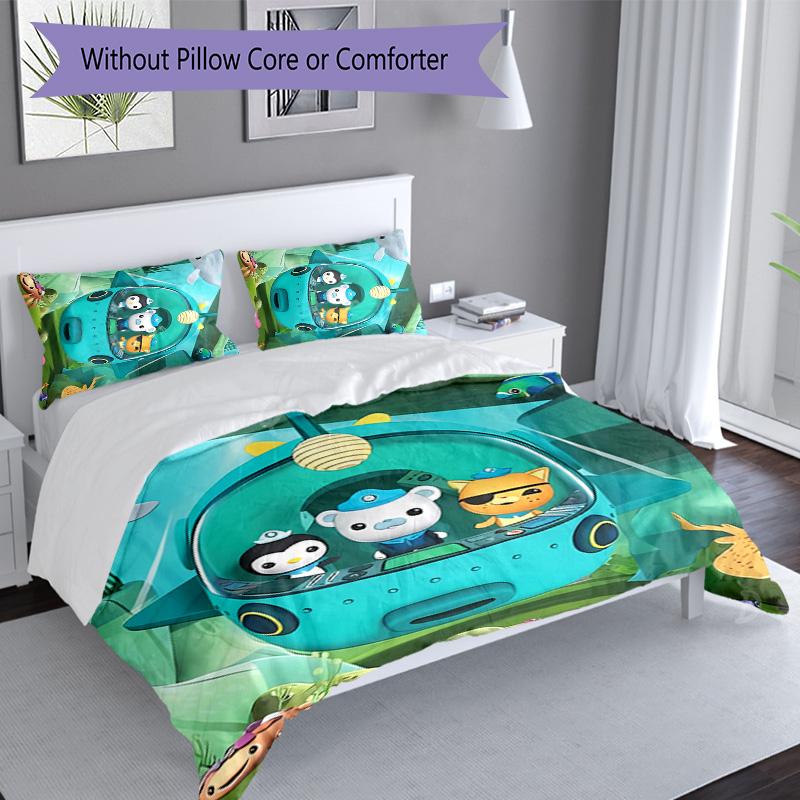 3pcs The Octonauts6 pattern bedding set duvet cover set includes duvet cover &pillowcases, perfect all season bedroom decoration & gift