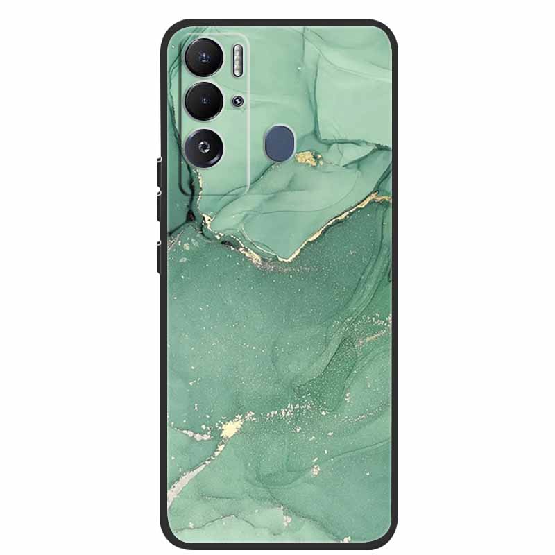 For Tecno Pova Neo Case Marble Soft Silicone Back Cover Phone Case for Tecno Pova Neo Bumper Coque LE6 Shockproof PovaNeo Funda