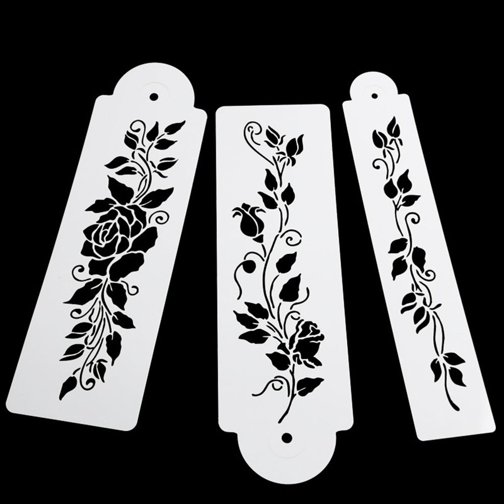 3шт/комплект горячая формовка кружева помадка дерево виноградные листья бордюр торт трафарет