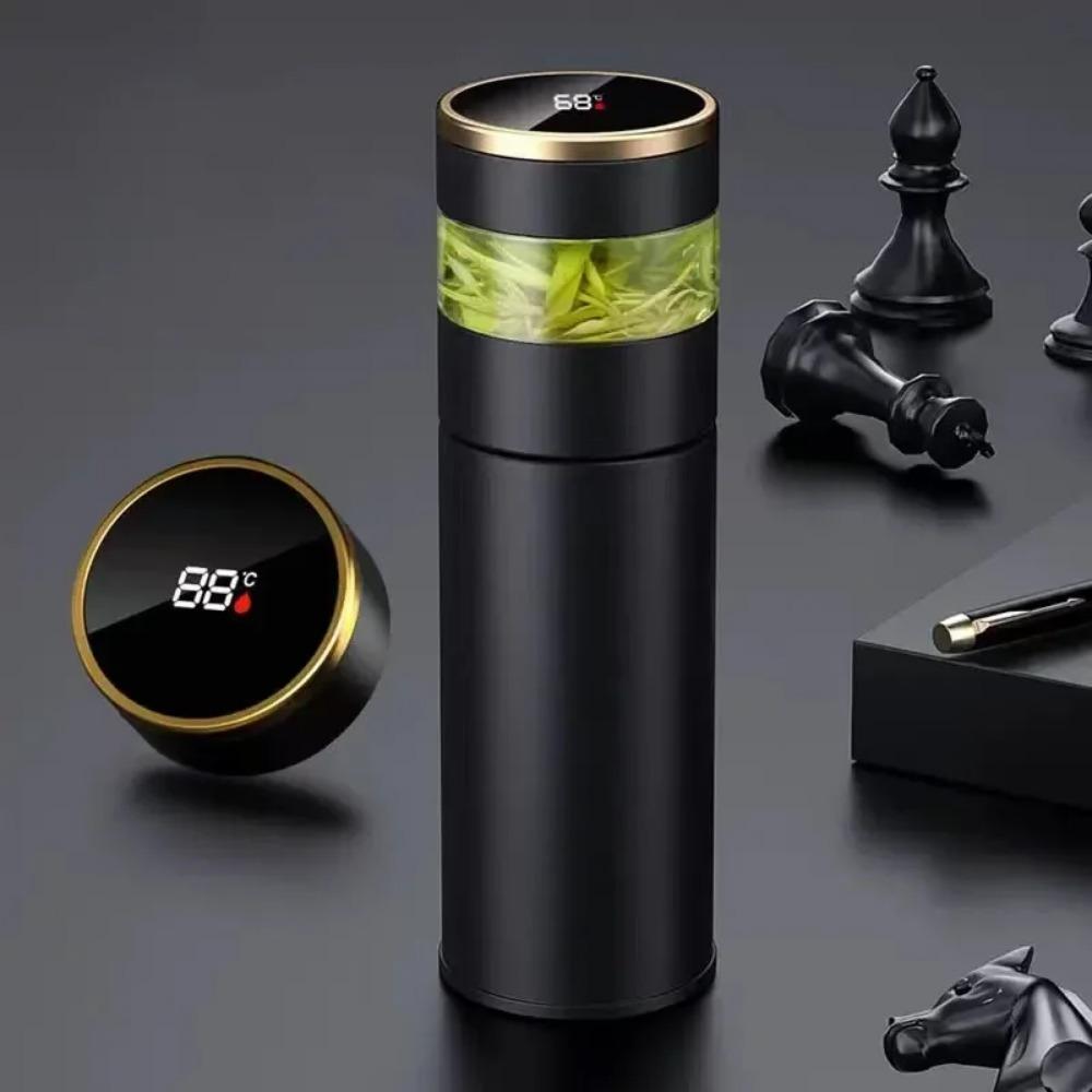 Термос для заварки чая, светодиодный дисплей температуры, 450 мл, изолированная чашка, стакан из нержавеющей стали, термос, дорожная кофейная кружка