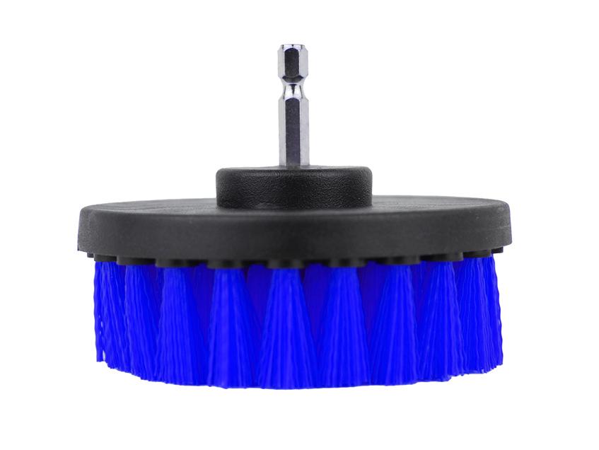 Набор щеток для дрели: Средство для чистки плитки и стекла для кухни, ванной комнаты, автомобильных дисков - Включает синий шарик и плоские щетки