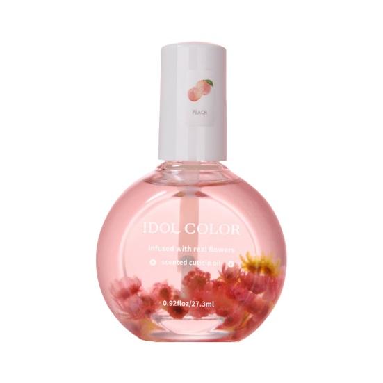 Nail Oil with Dried Flower Extracts Nourishing Moisturizing Treatment for Stronger Nails Floral Fragrance Gel Polish Nail Care Oil for Manicure