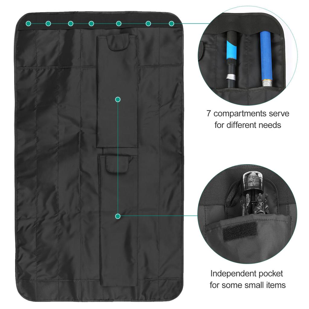 Lixada Чехол для удочки, портативный мягкий чехол, складная сумка для хранения удочки, набор-органайзер для удочки