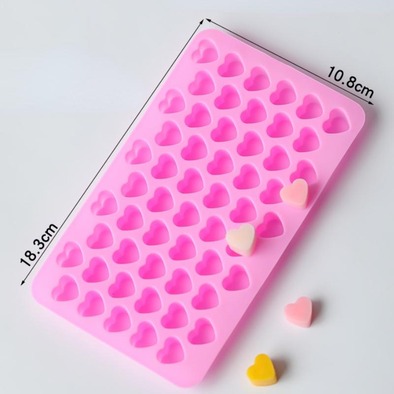 64 полости маленькие пончики шоколад силиконовая форма 55 сеток маленькие сердечки для печенья помадка конфеты украшения торта инструменты для выпечки
