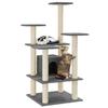 VidaXL Arbre à chat avec griffoirs en sisal Gris foncé 110 cm