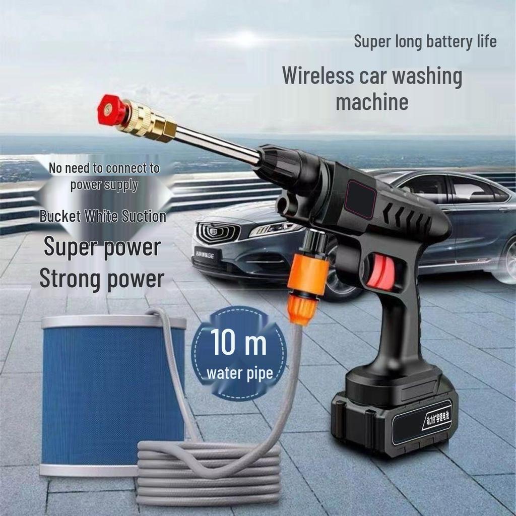 Беспроводная аккумуляторная мойка высокого давления для дома и чистки автомобиля