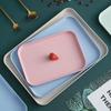 Large Capacity Rectangular Serving Tray Plastic Service Dessert Pallet Fruit Salad Tray  Kitchen