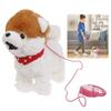 Realistic Walking Dog Toy Electronic Plush Pet Puppy Leash Dog Toy Kids Interactive Crawl Learning Toy Toddler Fun Gift