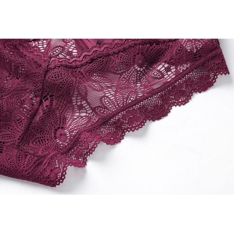 Sexy Transparent Panties Women Lace Low-waist Briefs Hollow Out Underwear Ladies Underpants Intimates G String Lingerie