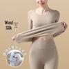 Women's Wool Silk Thermal Underwear Set - Seamless, Thickened, and Comfortable for Autumn/Winter (Top and Bottom).
