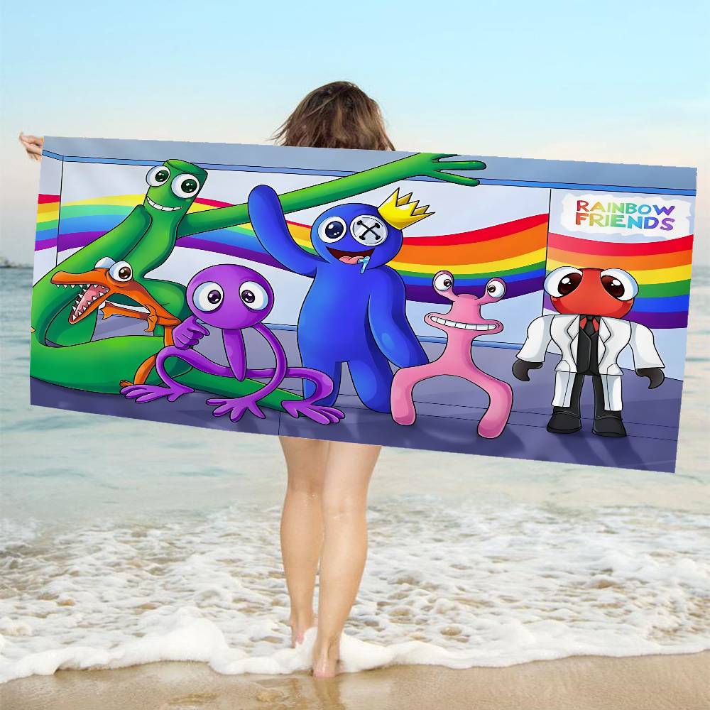 Новое R-Rainbows Friends Микрофибровое пляжное полотенце Впитывающее Быстросохнущее Мягкое для йоги, плавания, курорта, альпинизма
